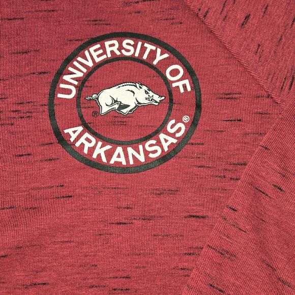 Arkansas Razorbacks Womens 1/4 Zip Pullover Fleece Crimson Red SZ XL - Picture 3 of 6